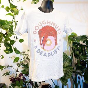 Doughnuts & Deadlifts Ziggy Stardust Graphic T-Shirt, Size Medium